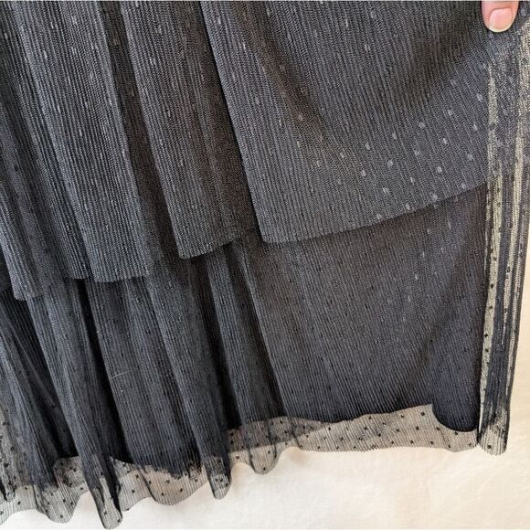 Dress the Population Lady sequin dress maroon tiered chiffon M - Picture 8 of 9